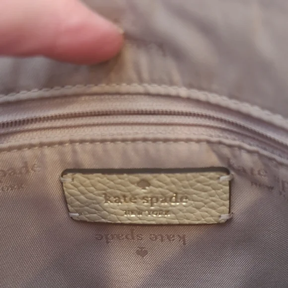 kate spade Pebbled Leather Crossbody - Light Gray - Picture 6 of 6